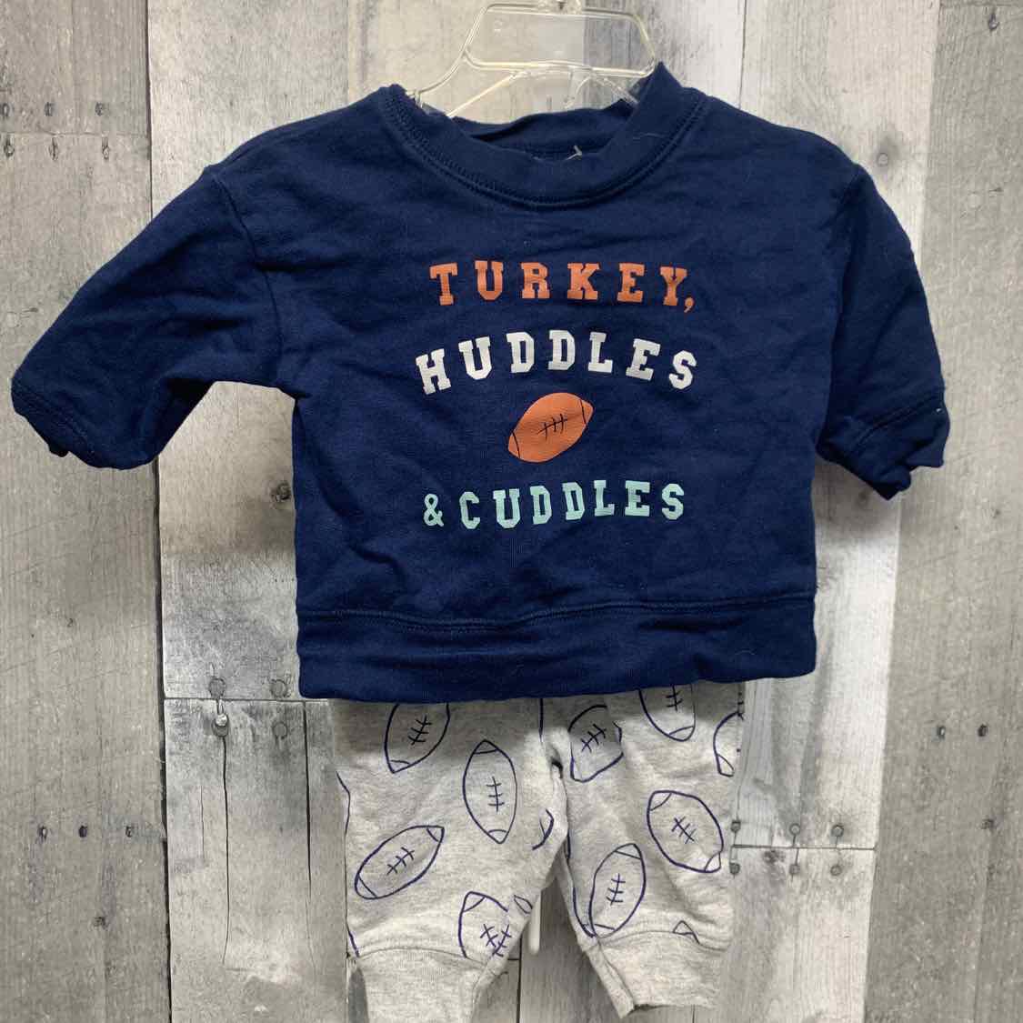 Size 3 Months Navy/Gray Just One You Shirt/Pants
