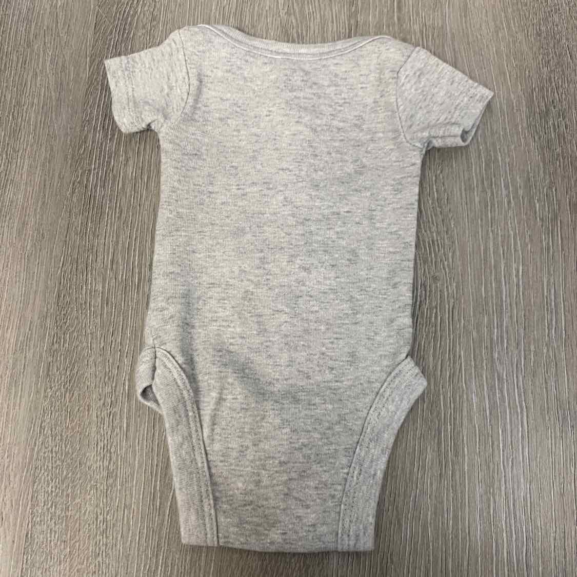 Size Preemie Gray Animal Print Gerber Bodysuit