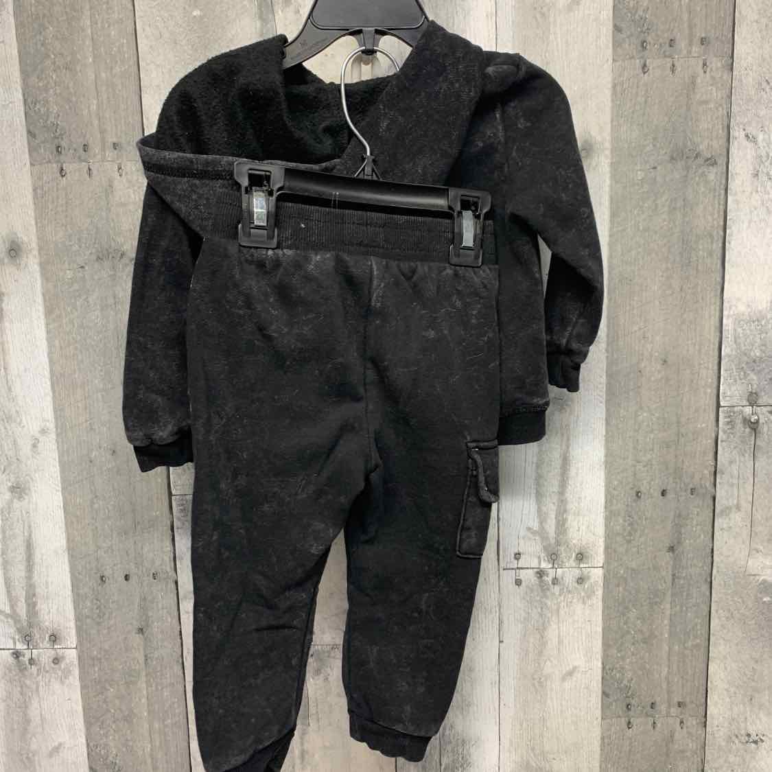 Size 18 Months Black Print B Brand Sweats - 2pc