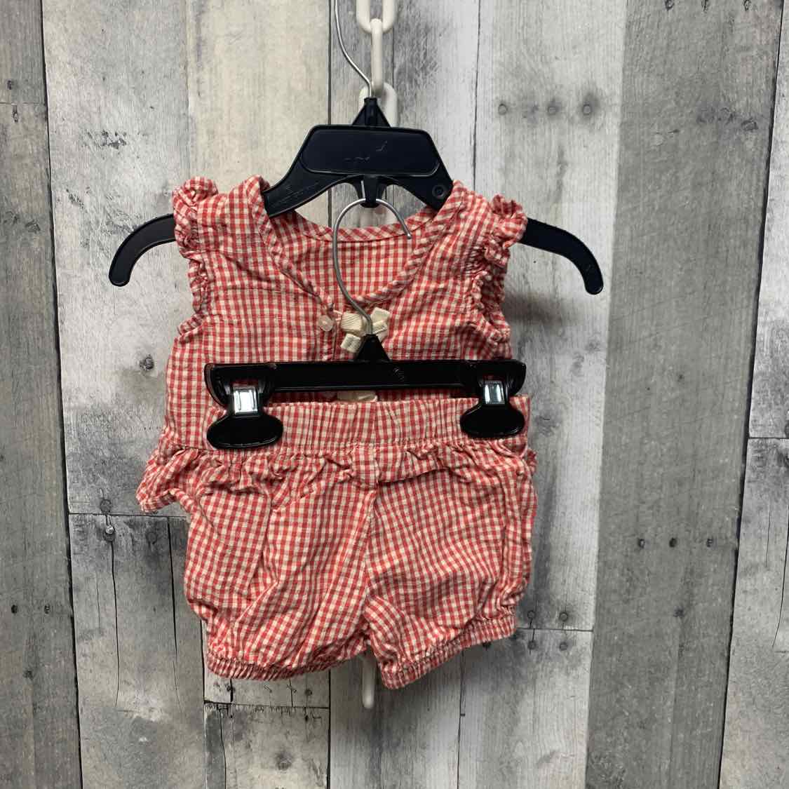 Size 3 Months Red/White Carter's Shirt/Shorts