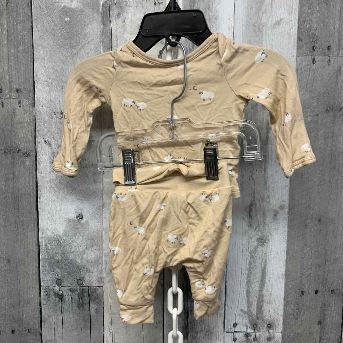 Size Newborn Tan/White Just One You Shirt/Pants