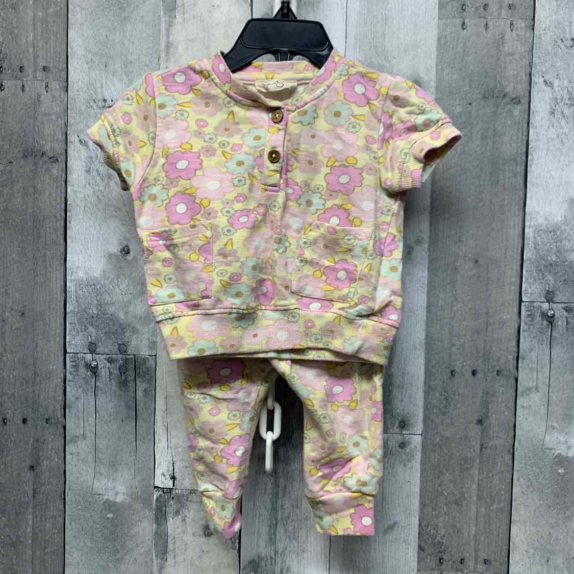 Size 6-9 Months Yellow/Pink Jessica Simpson Shirt/Pants