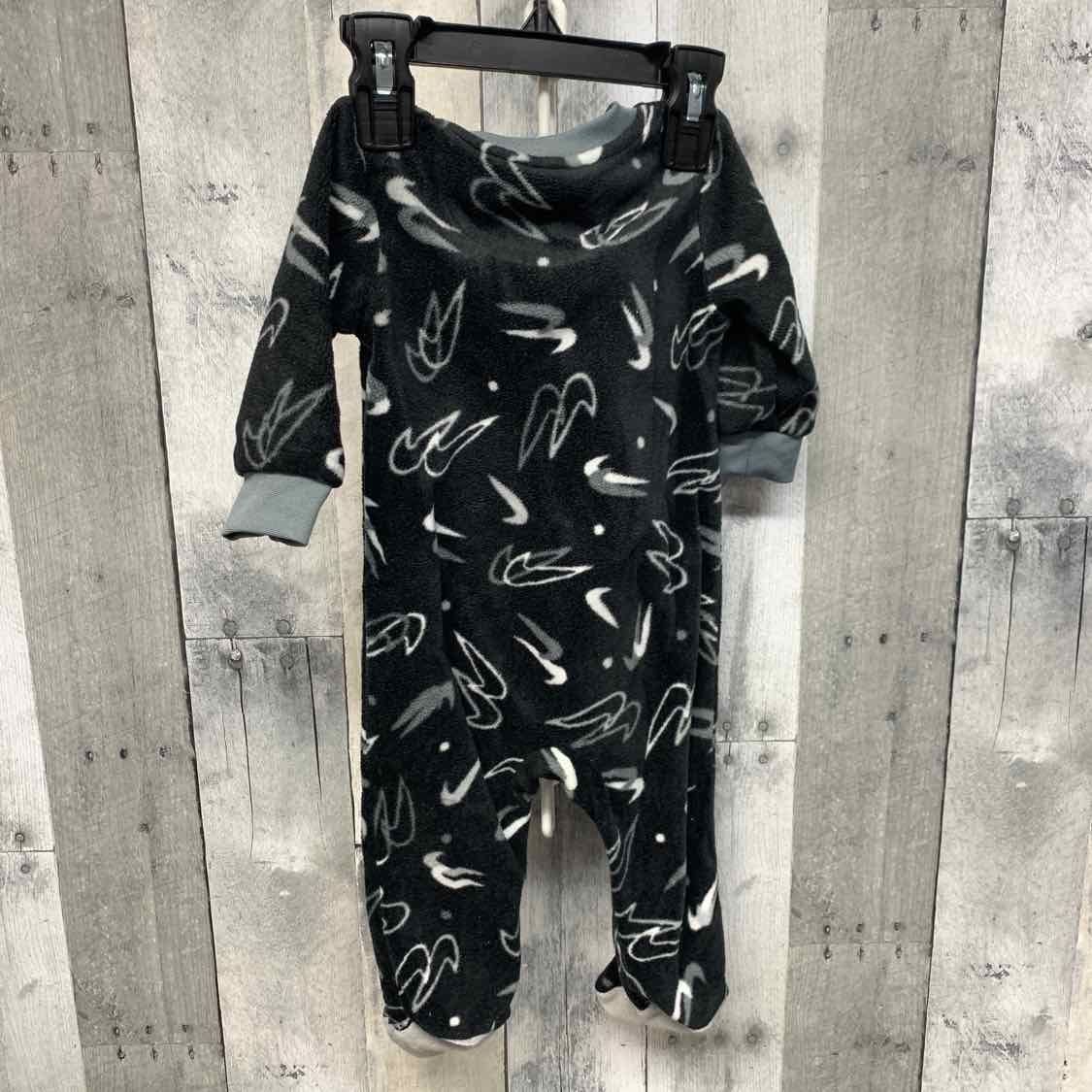 Size 6 Months Black Graphic Sport Brand Footy PJs