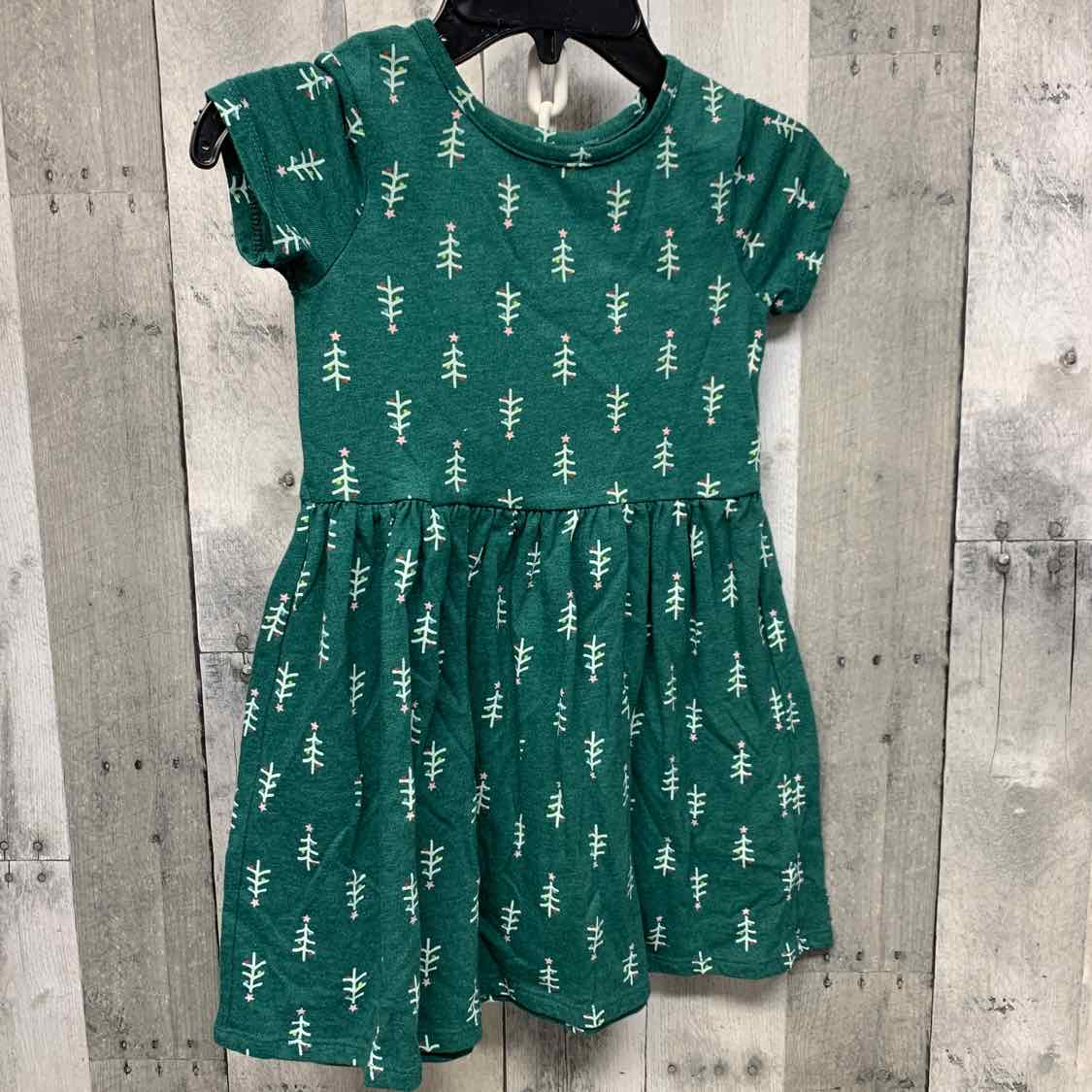 Size 5T Green Print Cat & Jack Dress - Knit