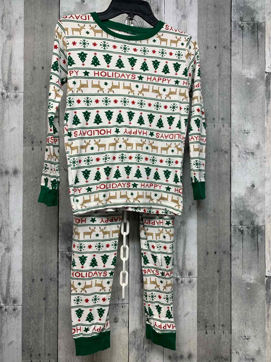 Size 10 White Print Carter's 2pc PJs