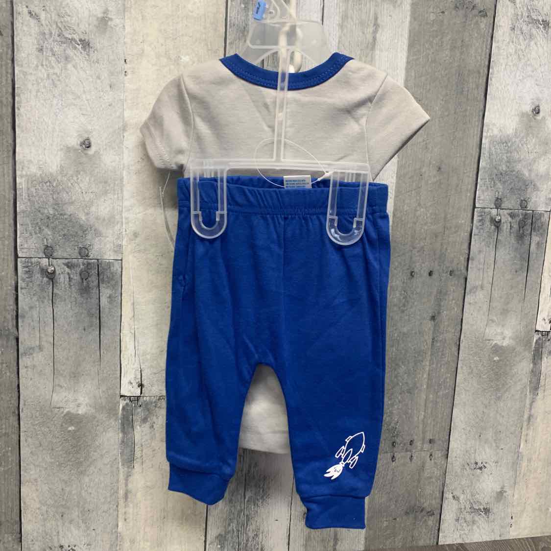Size 6-9 Months Gray/Blue Kidgets Shirt/Pants
