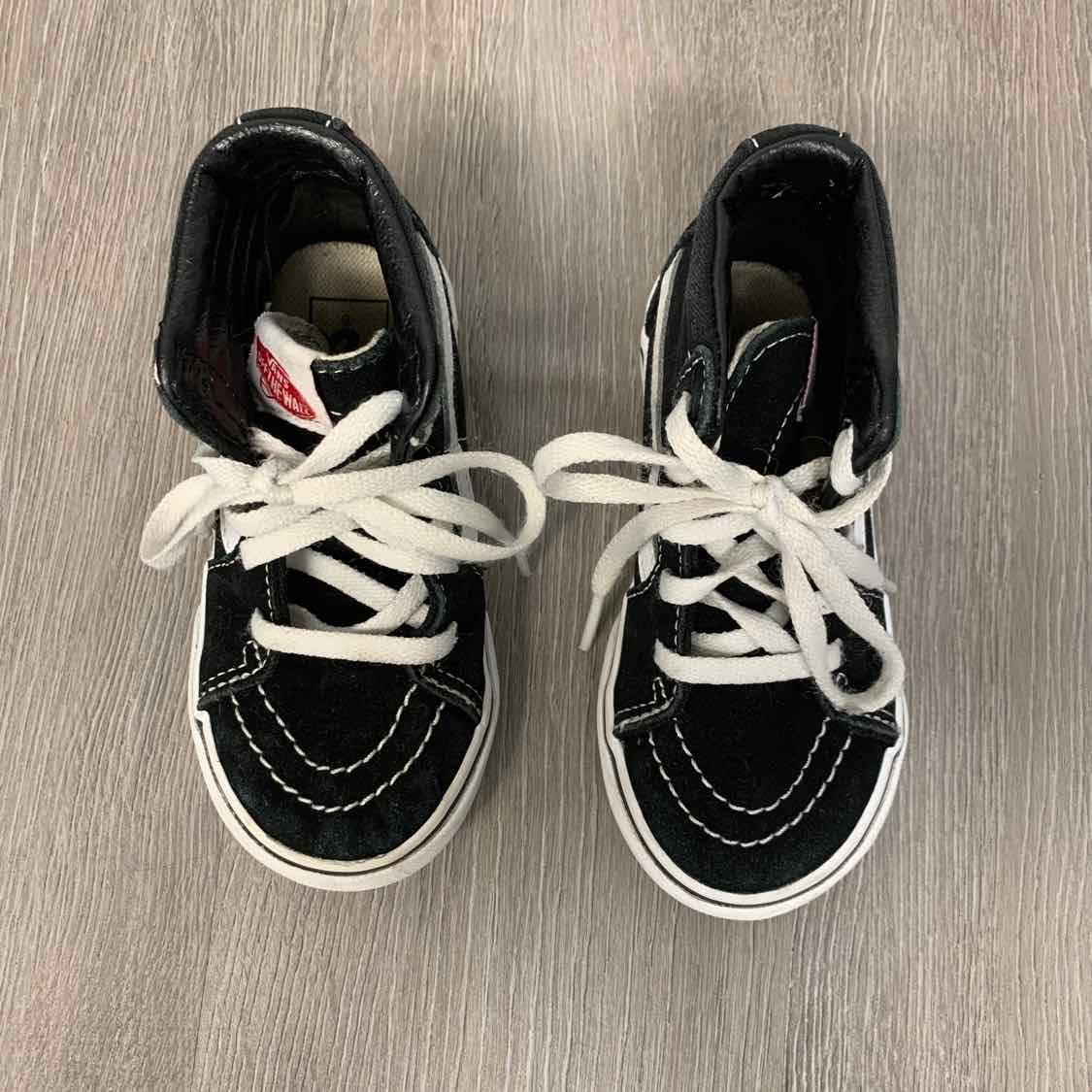 Size 8 Black/White Vans Sneakers