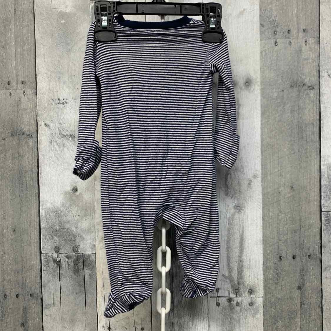 Size Newborn Navy/White Sport Brand Footy PJs