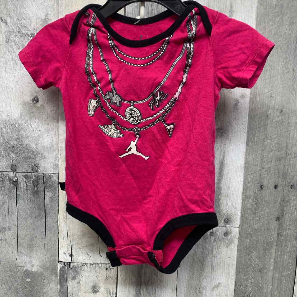 Size 6-9 Months Pink/Black Sport Brand Bodysuit