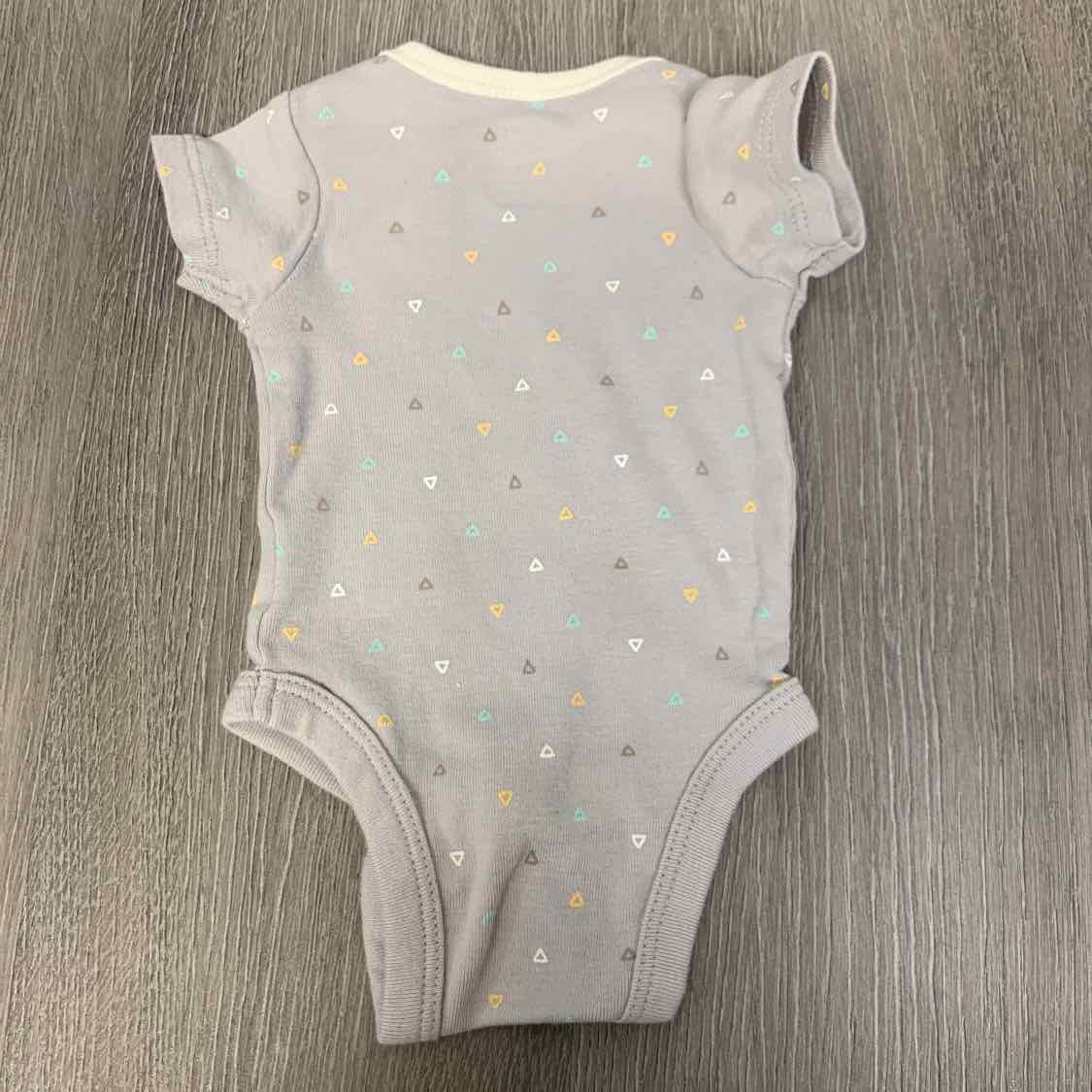 Size Preemie Gray Print Gerber Bodysuit