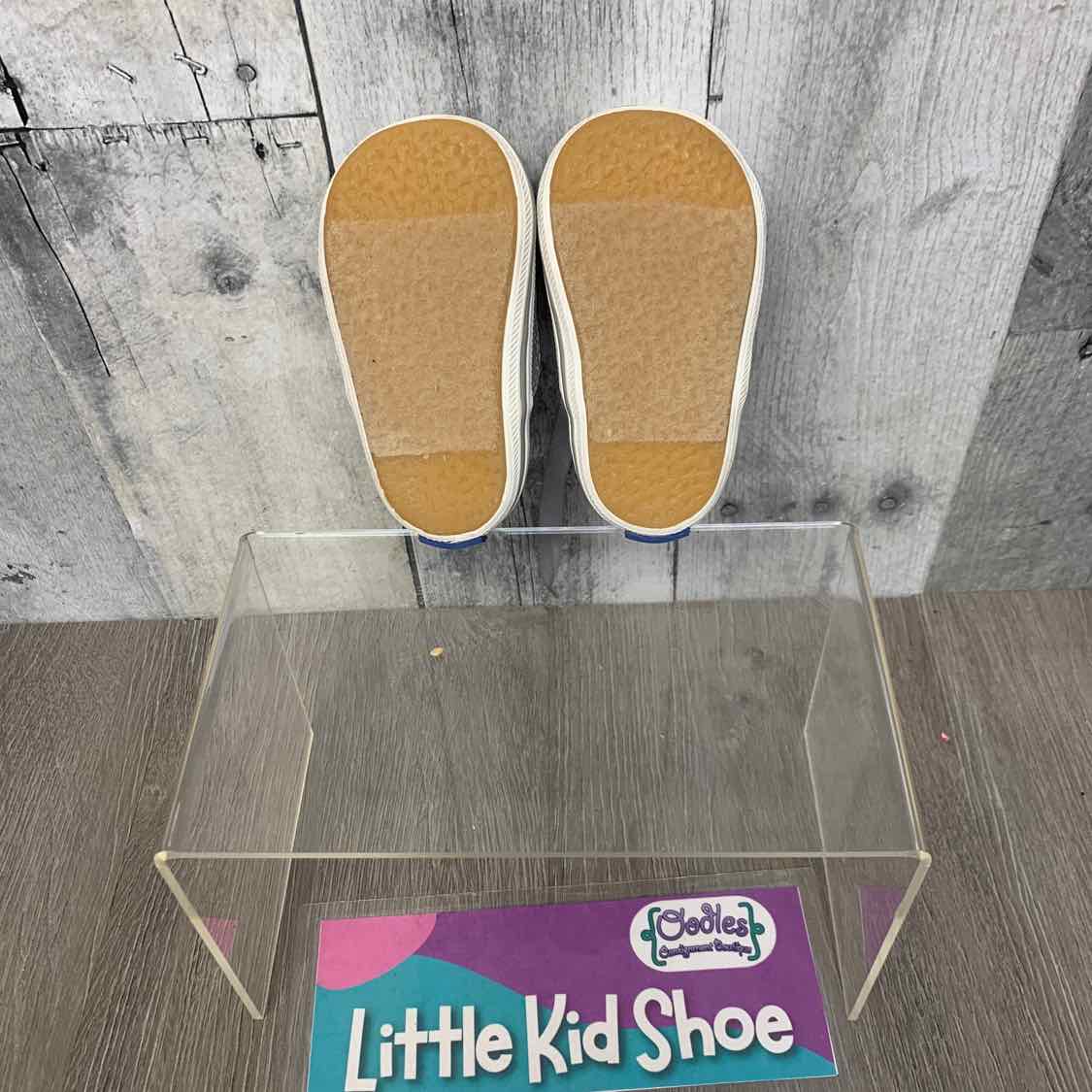 Size 1 Silver/White Keds Sneakers