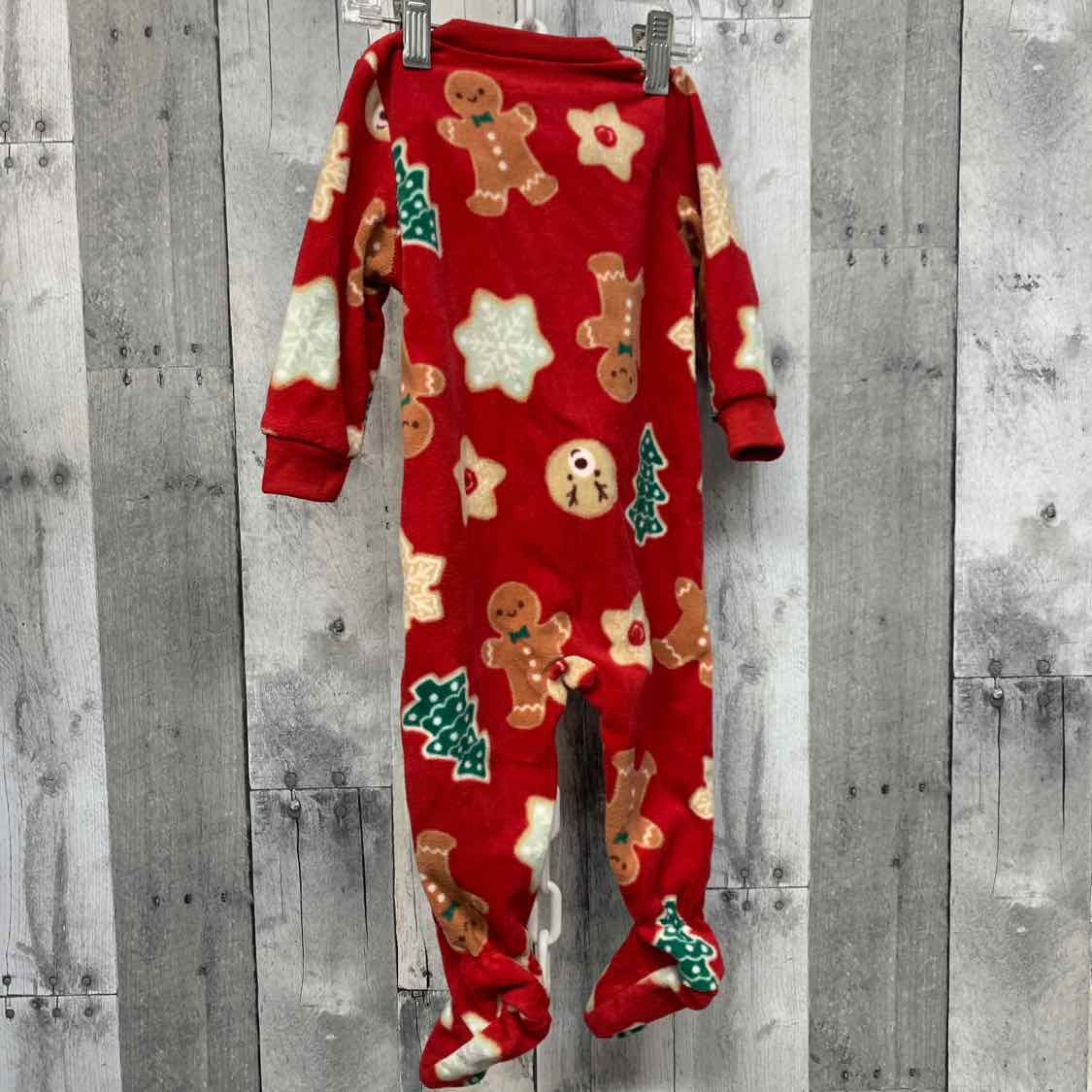 Size 6-9 Months Red Print Child of Mine Footy PJs