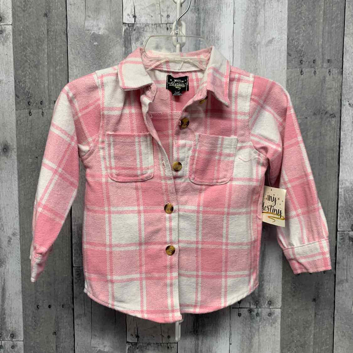 Size 5/6 Pink/White B Brand Light Jacket
