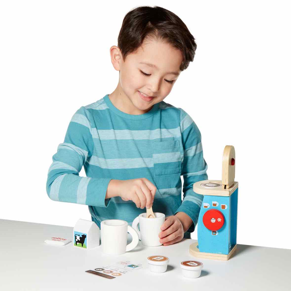 Melissa & Doug Wooden Brew & Serve Coffee Set