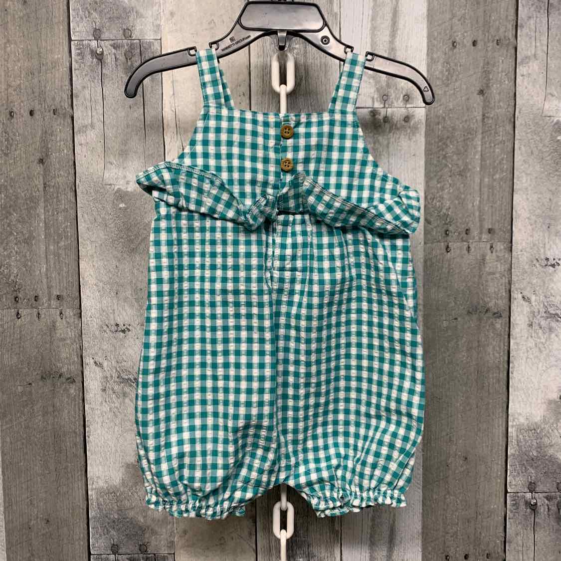 Size 12 Months Teal Print Carter's Romper