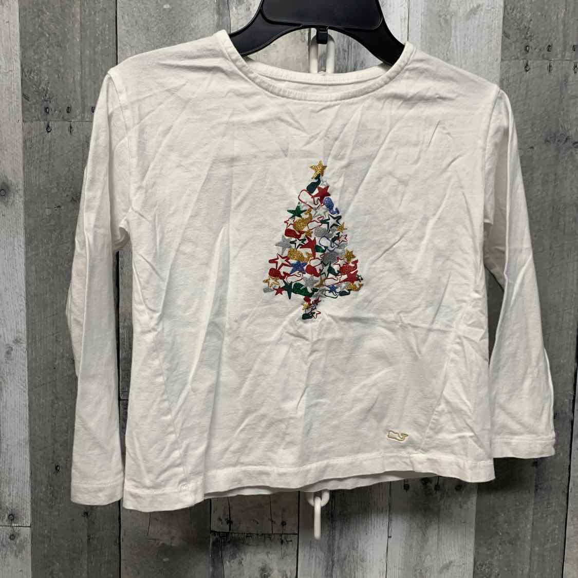 Size 5/6 White/Red Vineyard Vines Long Sleeve Shirt