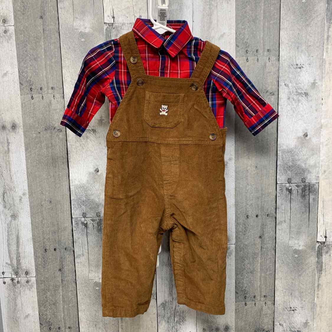Size 9 Months Red/Brown Little Me Shirt/Pants