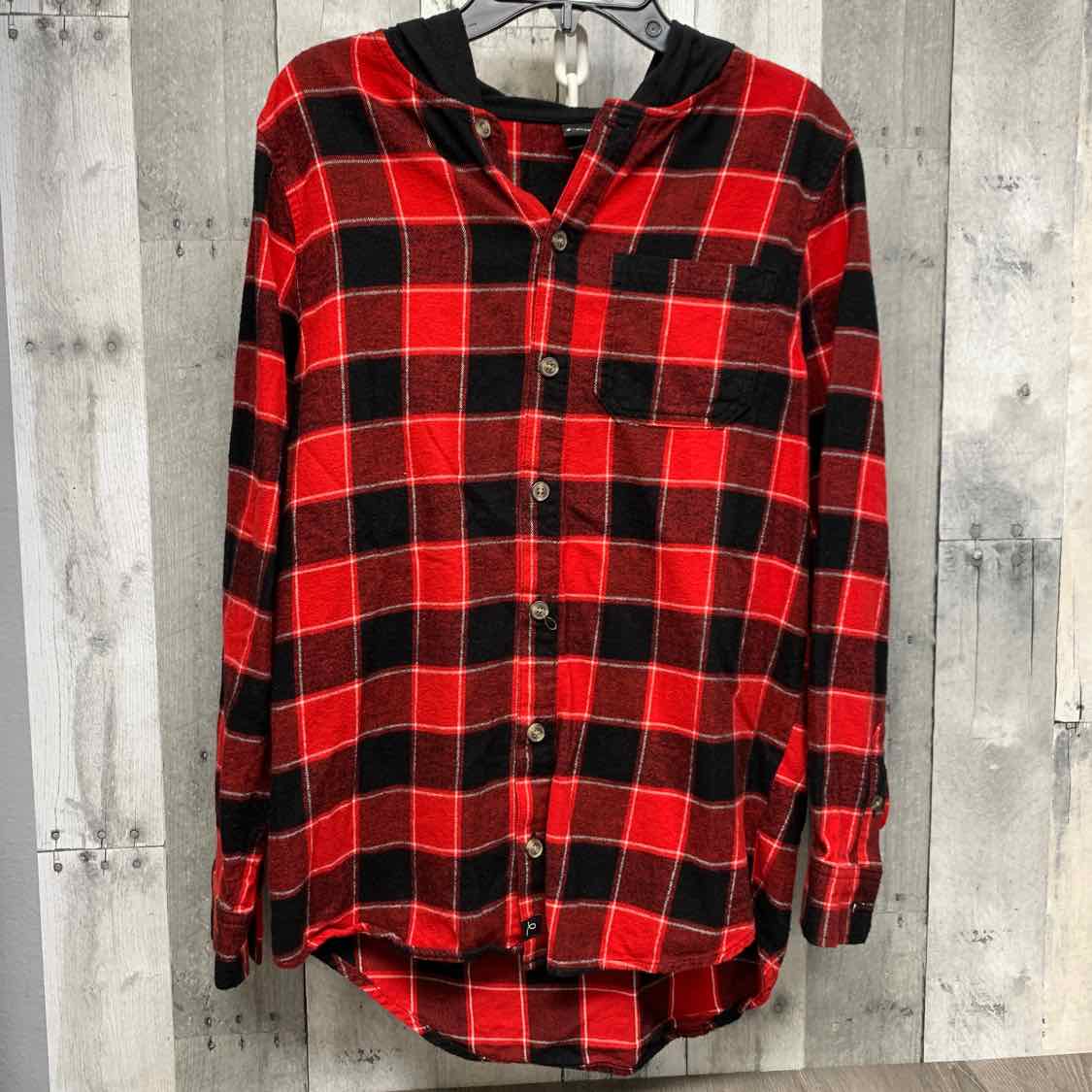 Size 14 Red/Black Art Class LS Button Up