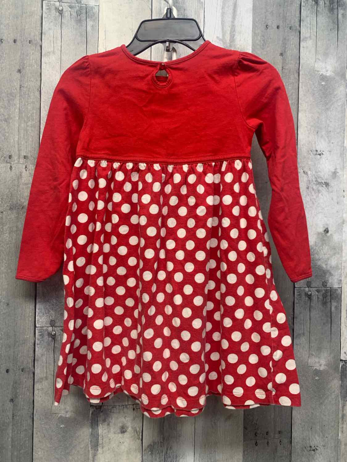 Size 6 Red/White Mid Brand LS Dress