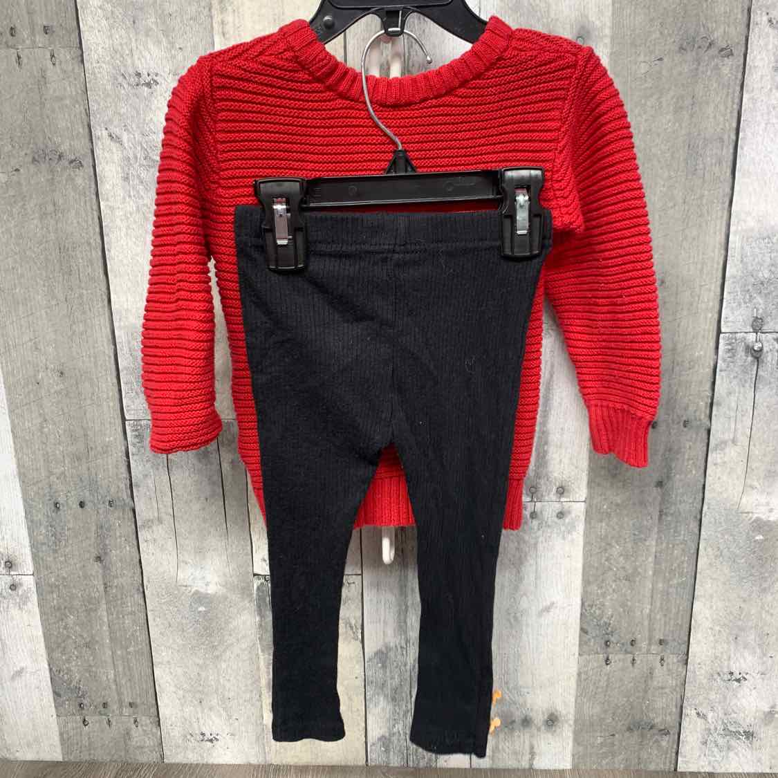 Size 24 Months Red/Black Disney Shirt/Pants
