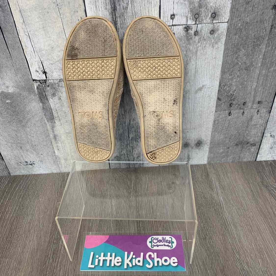 Size 13 Gold/Teal Toms Sneakers