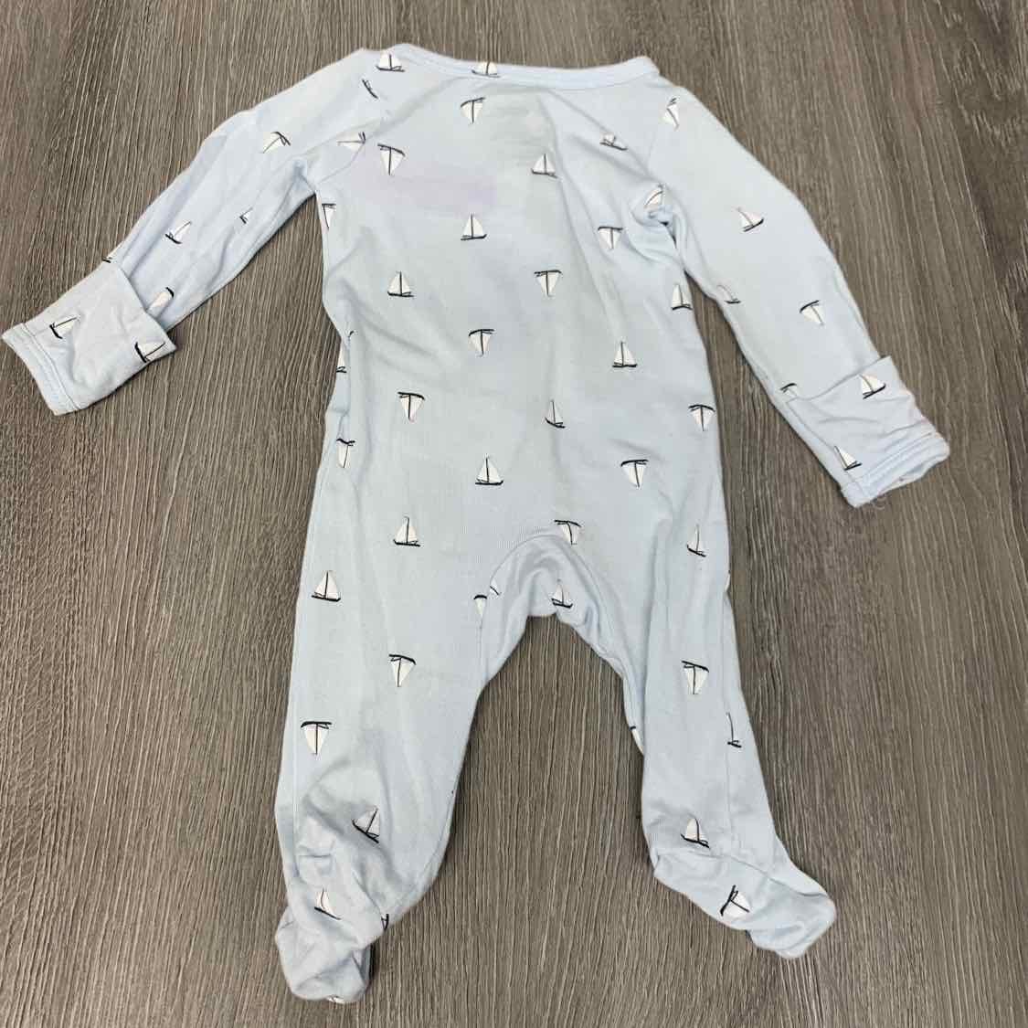 Size Preemie Blue Print Carter's Footy PJs