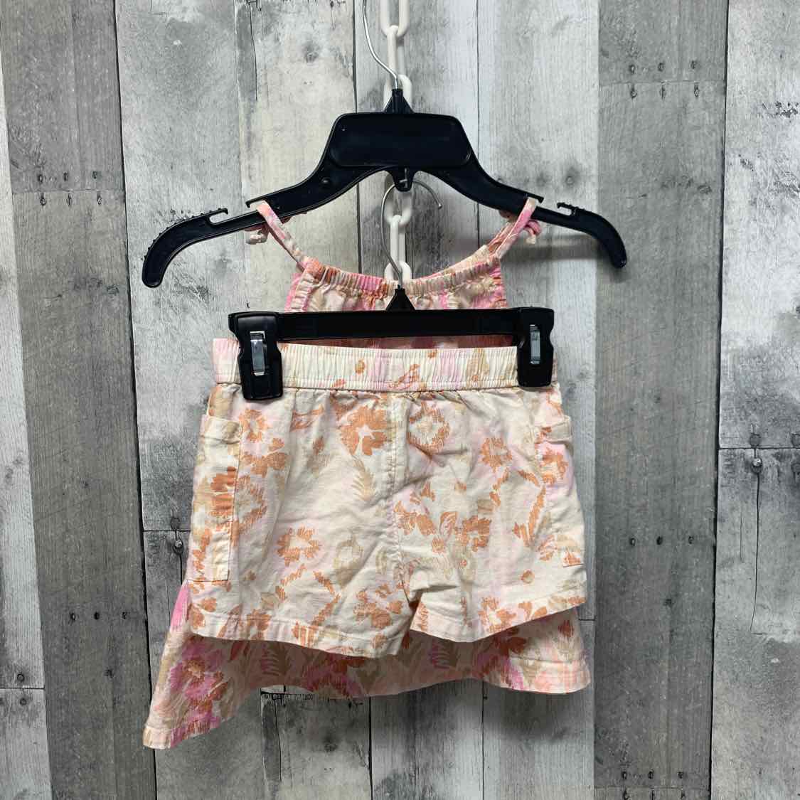 Size 4T Ivory/Pink Osh Kosh Shirt/Shorts