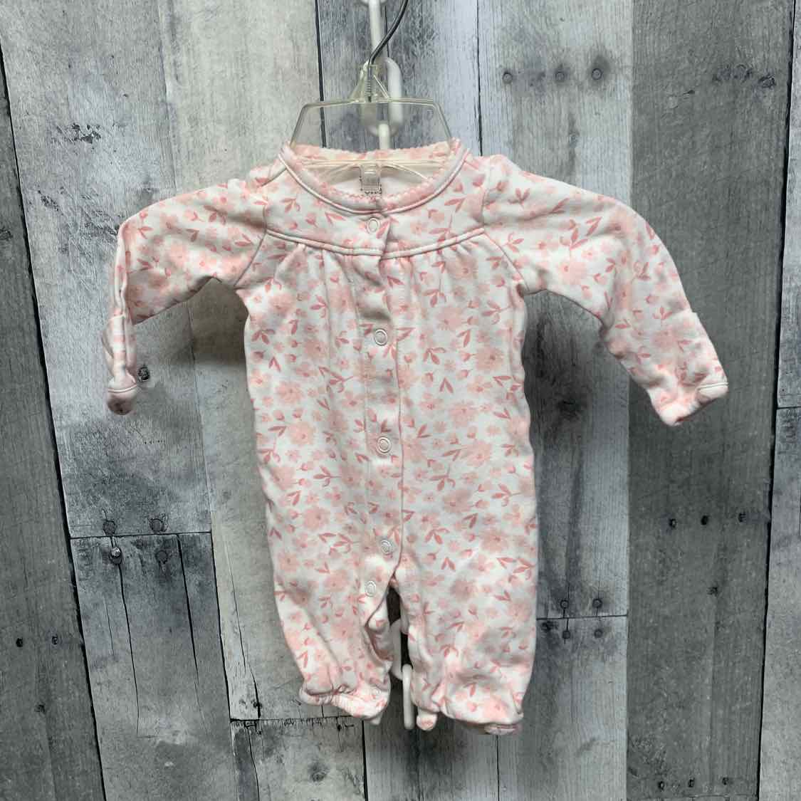 Size Preemie Pink Floral Print Just One You Romper
