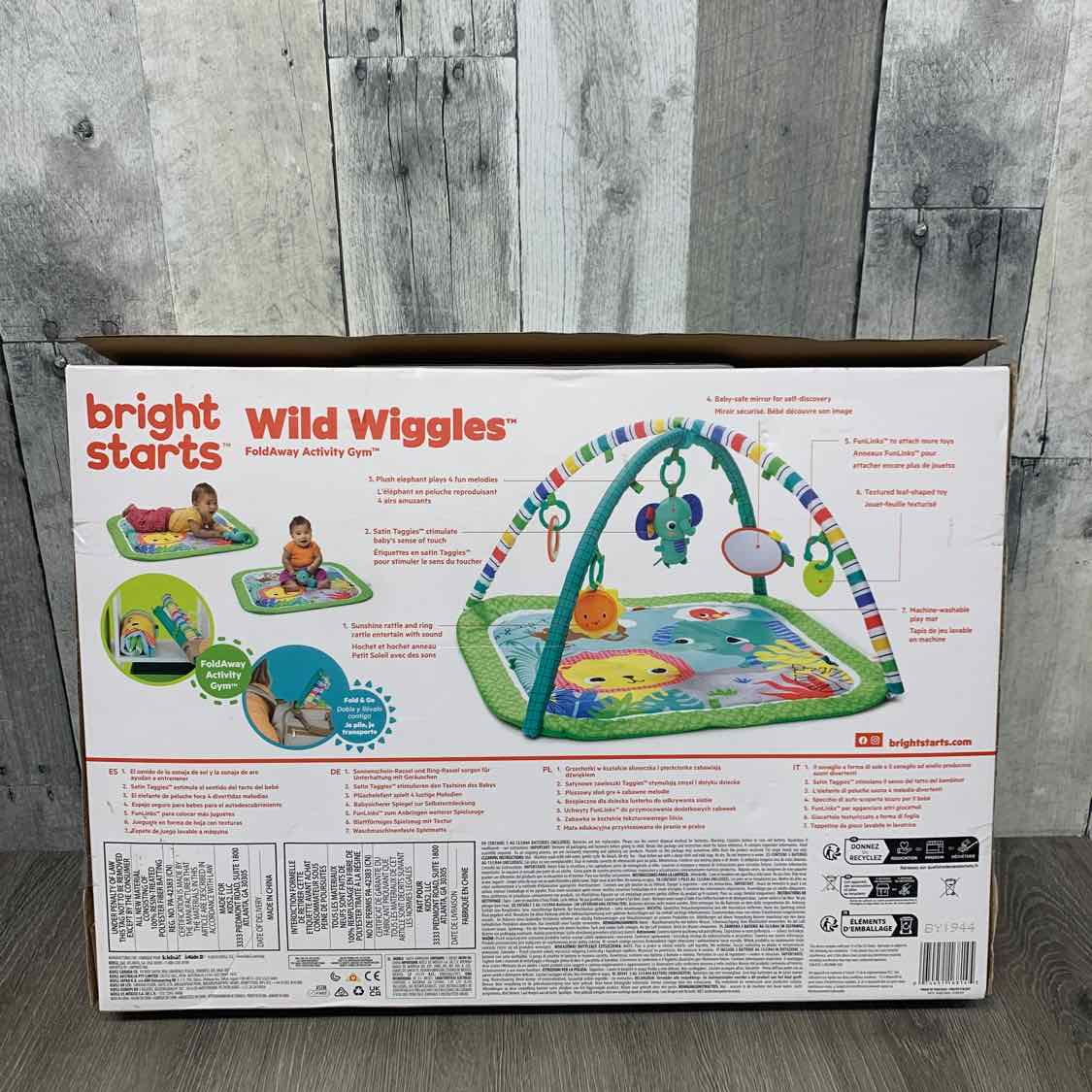Bright Starts Green Print Floor Gym