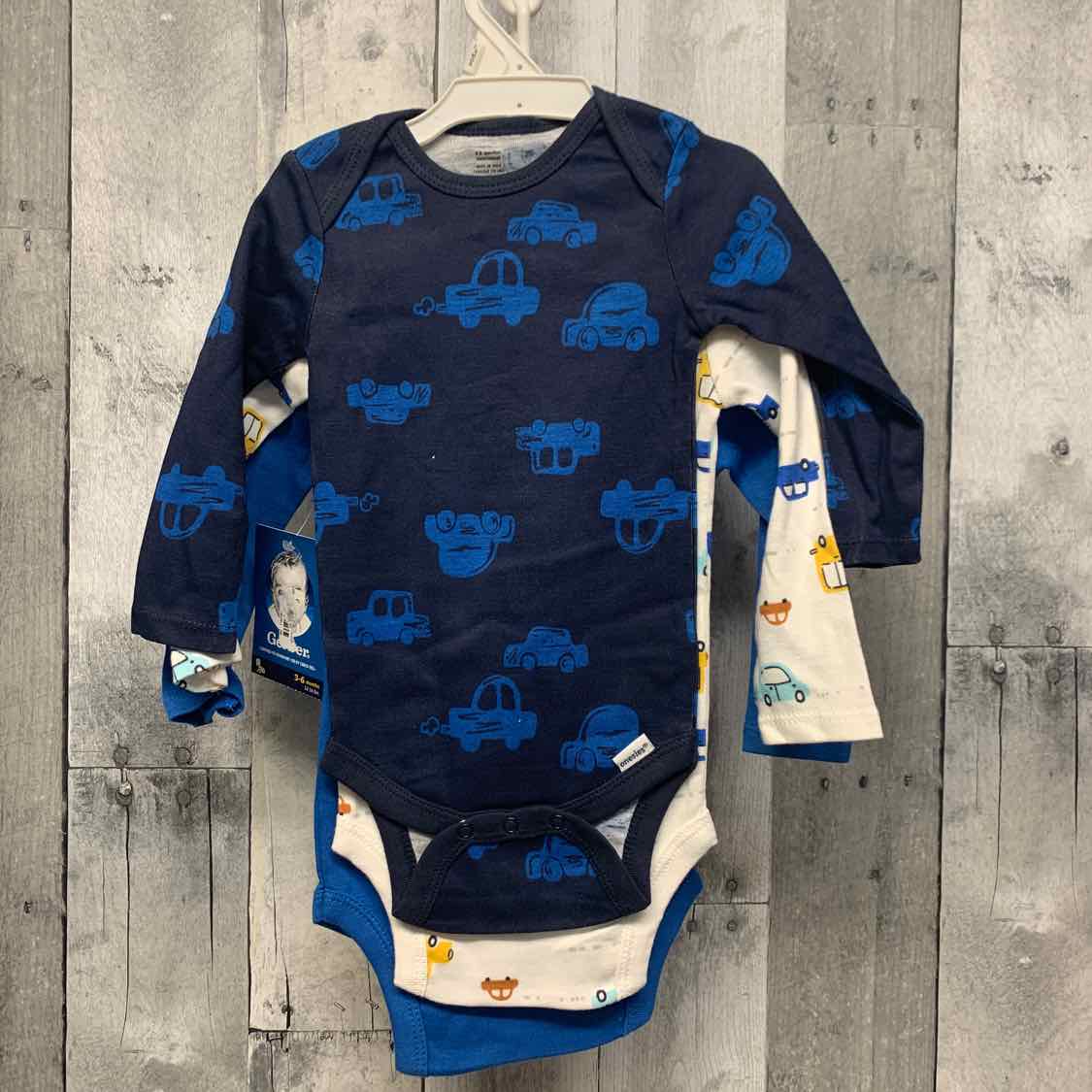 Size 3-6 Months Navy/Blue Gerber Bodysuit
