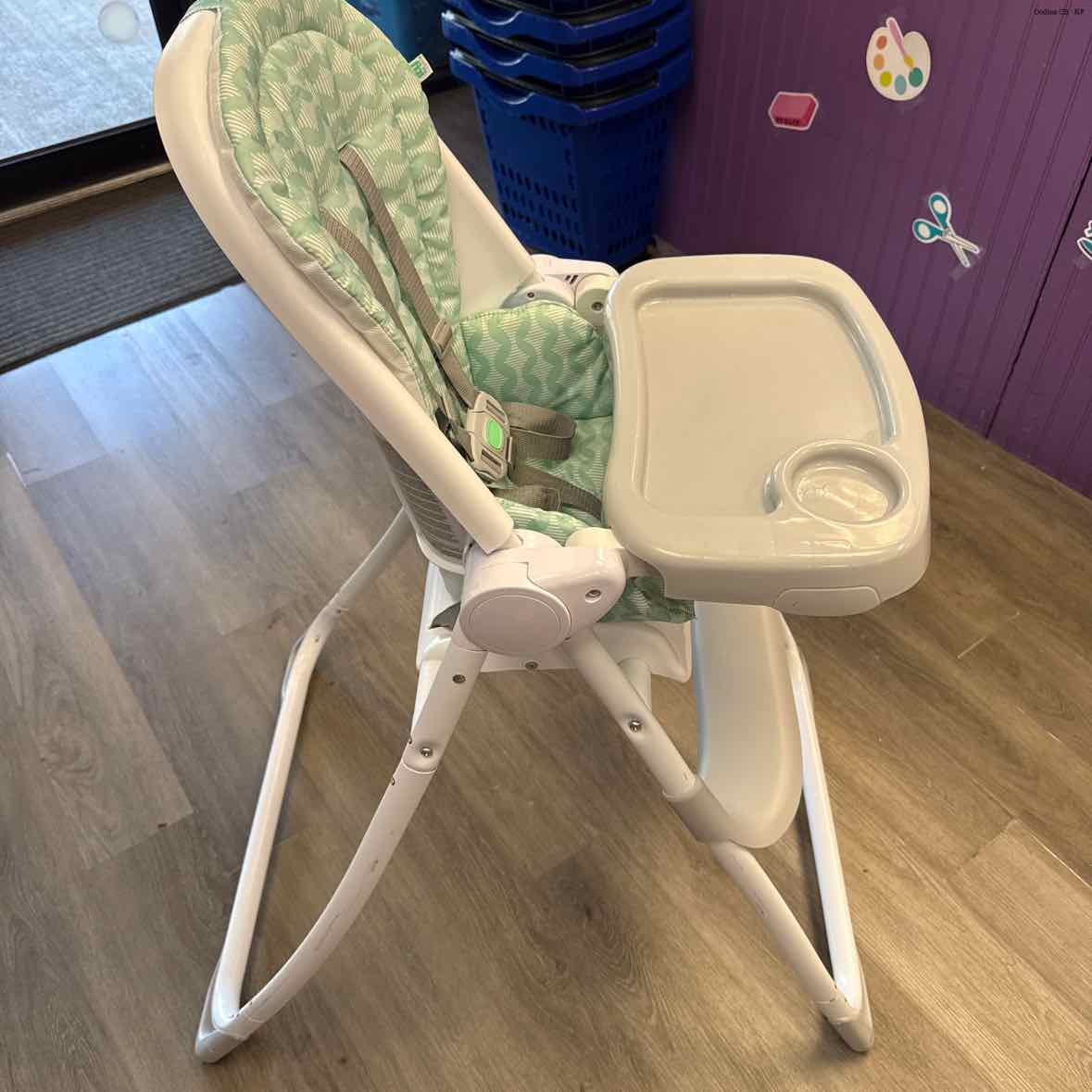 Ingenuity White/Teal High Chair