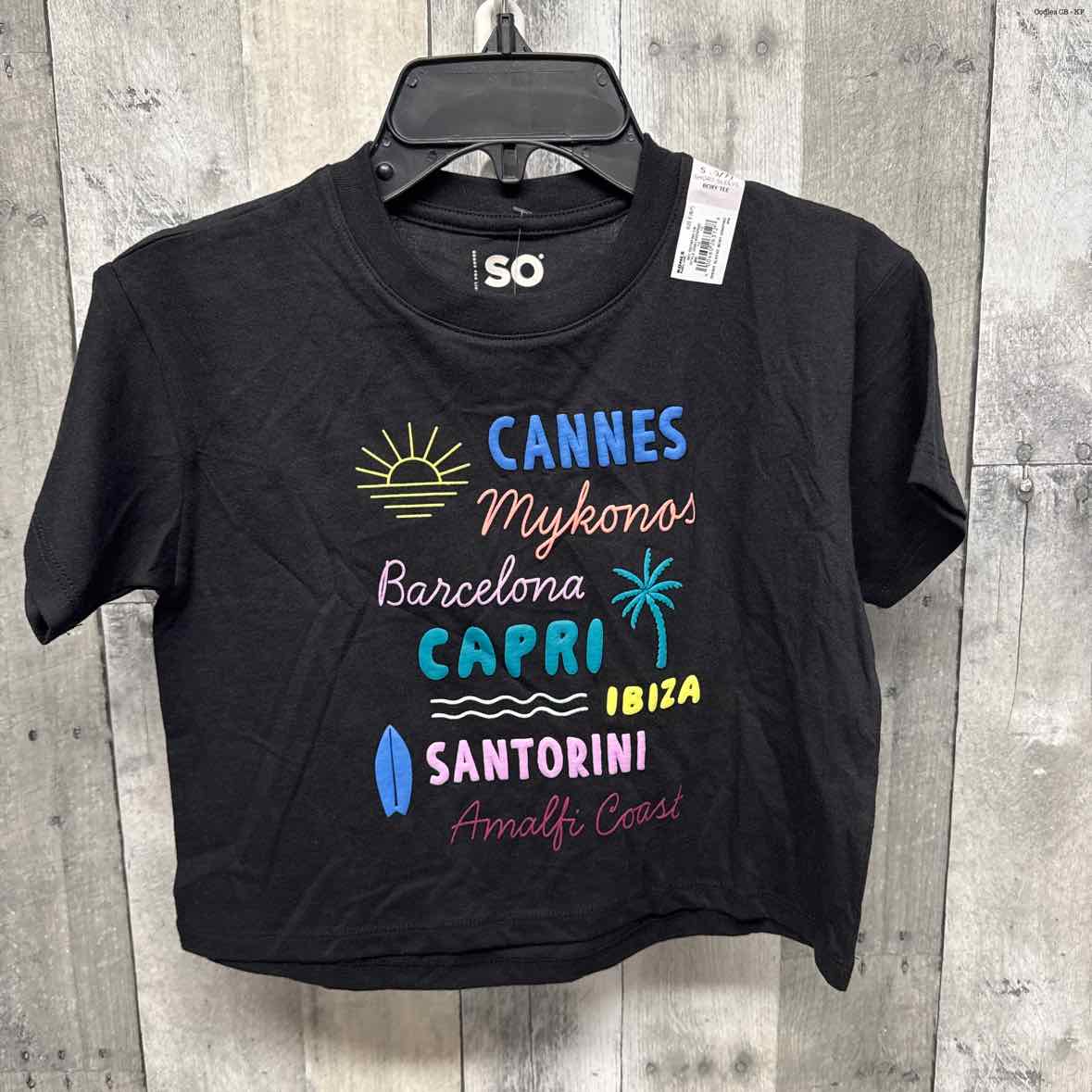 Size Small Black Graphic SO T Shirt
