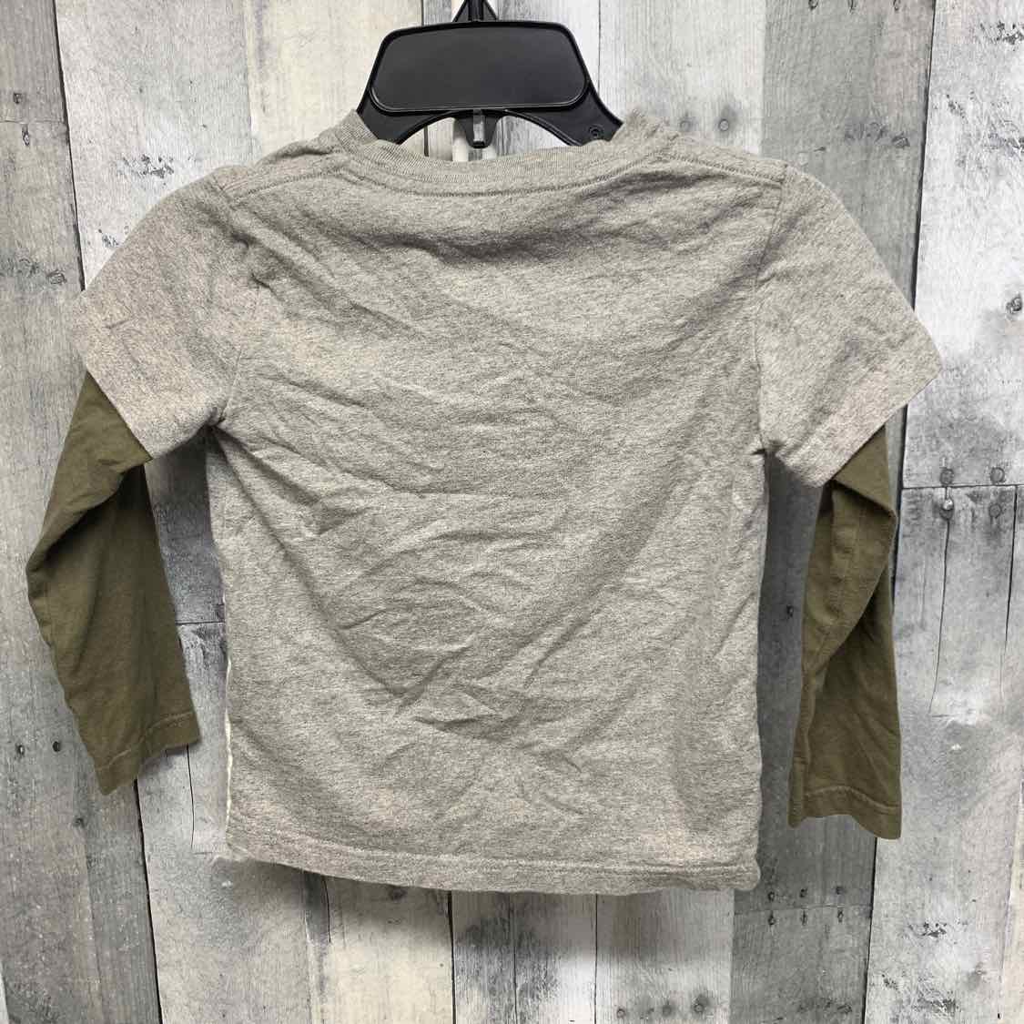 Size 4/5 Gray/Green Mini Boden Long Sleeve Shirt