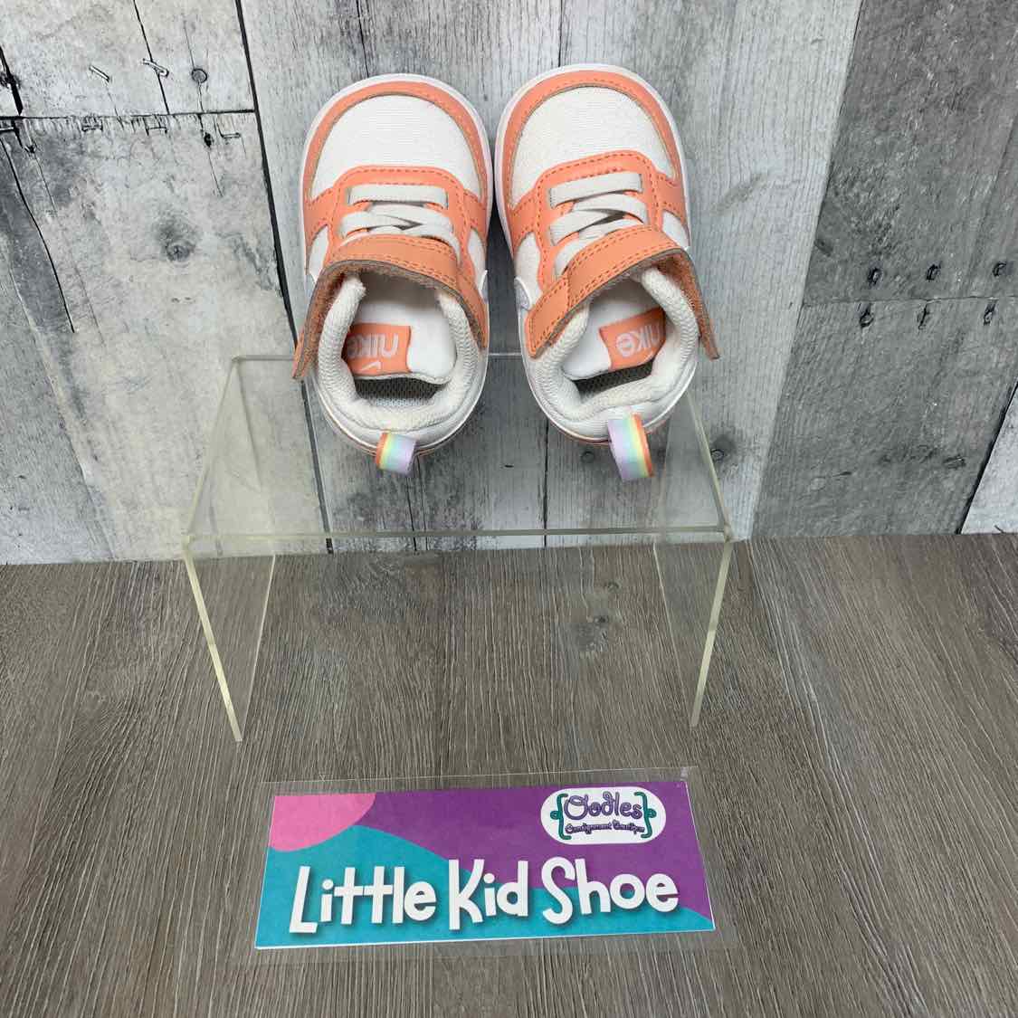 Size 3 White/Pink Sport Brand Sneakers