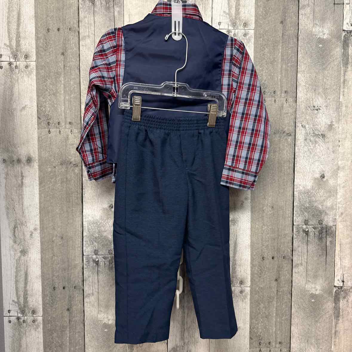 Size 2T Navy/Red Tommy Hilfiger 2pc+ Suit