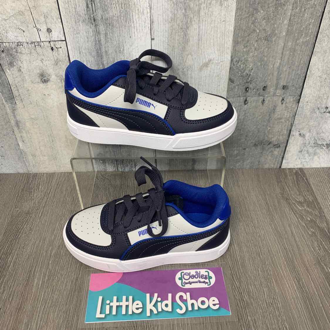 Size 13 White/Blue Puma Sneakers