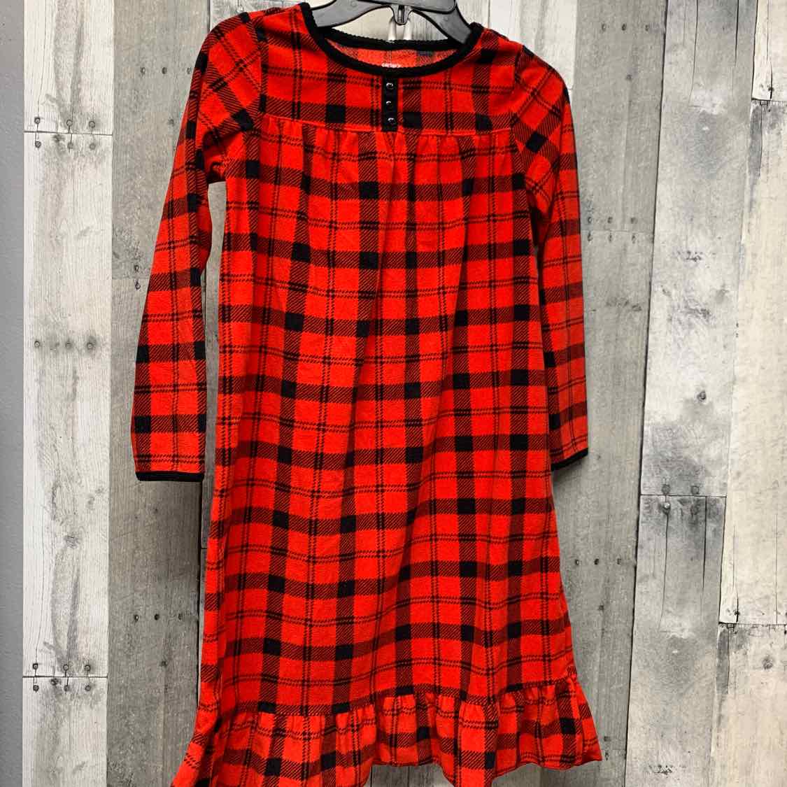 Size 6/7 Red/Black Carter's Nightgown