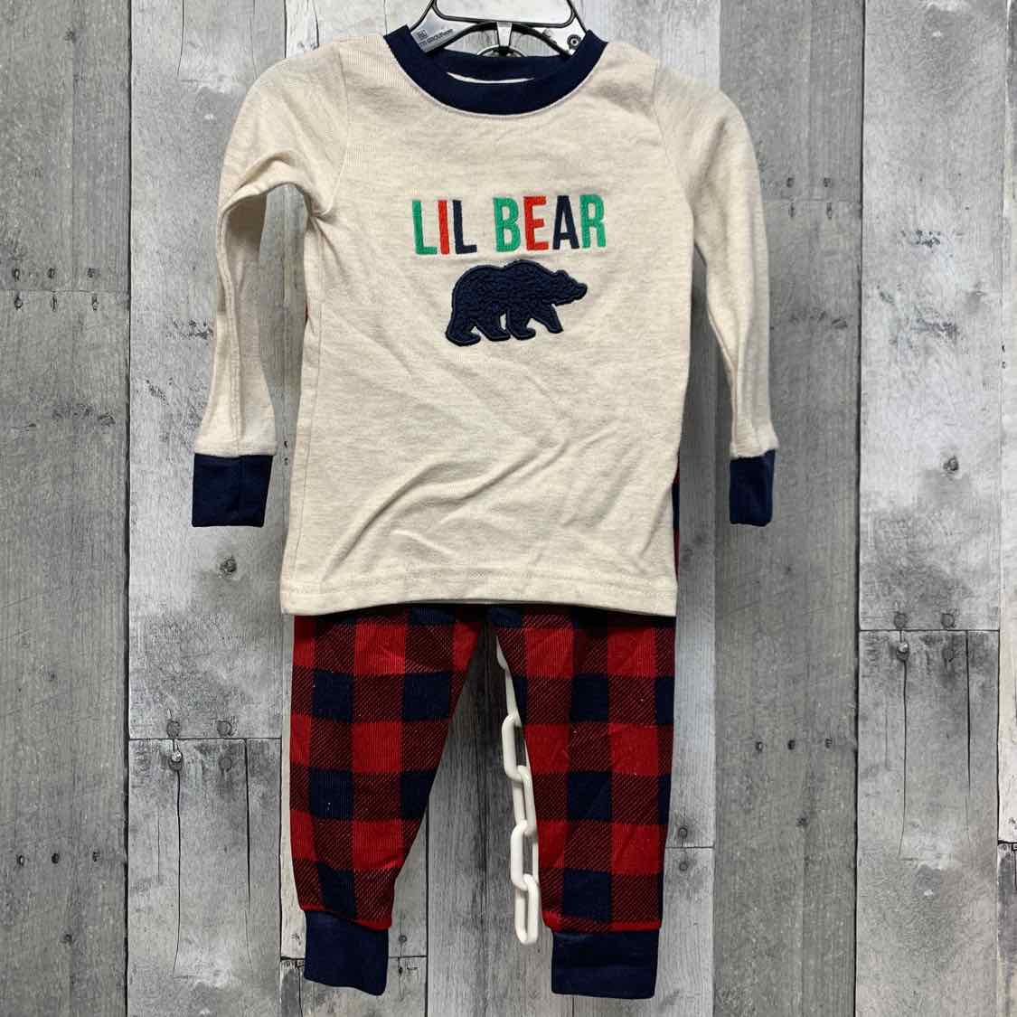 Size 2T Blue/Red B Brand 2pc PJs