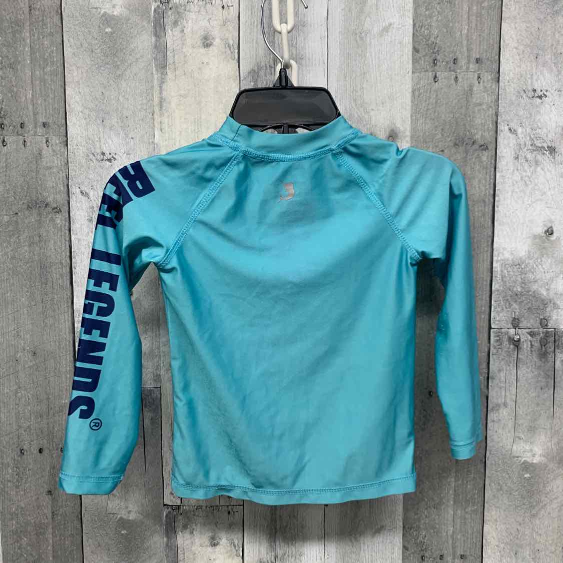 Size 4T Teal Print Reel Legends Swim Top