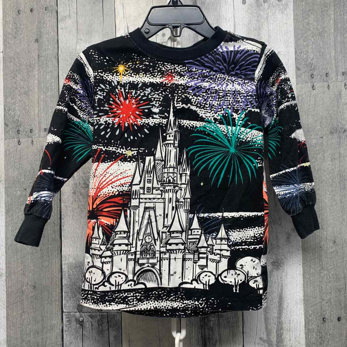 Size 3T Black Graphic Disney Store Long Sleeve Shirt