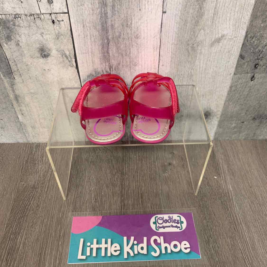 Size 1 Pink/Silver Stride Rite Sandals