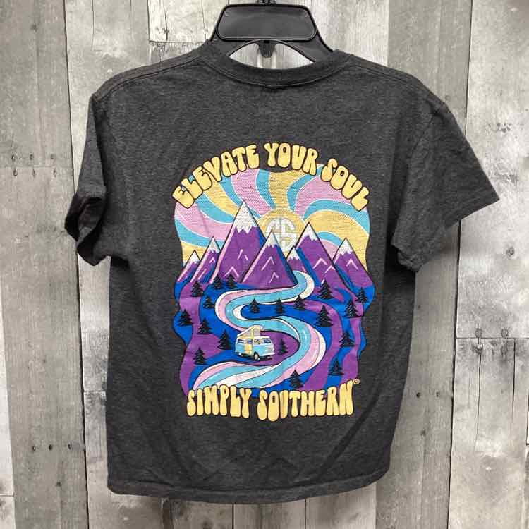 Size 6/7 Black/Yellow Simply Southern T Shirt - OodlesCB