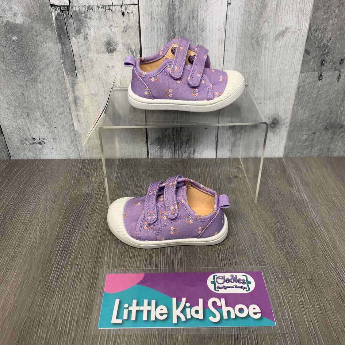 Size 4 Purple Print Cat & Jack Sneakers