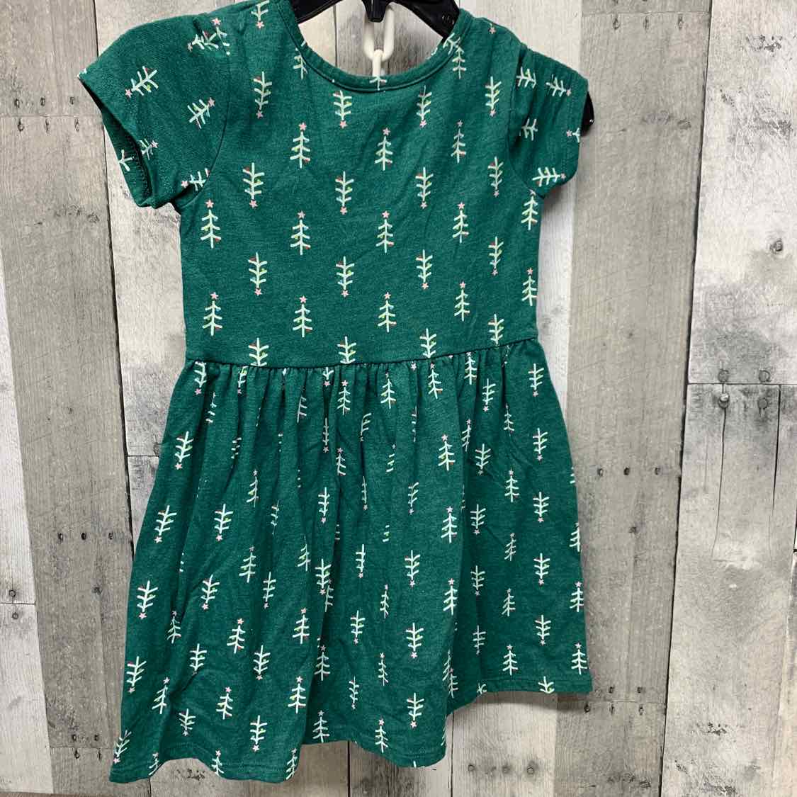 Size 5T Green Print Cat & Jack Dress - Knit