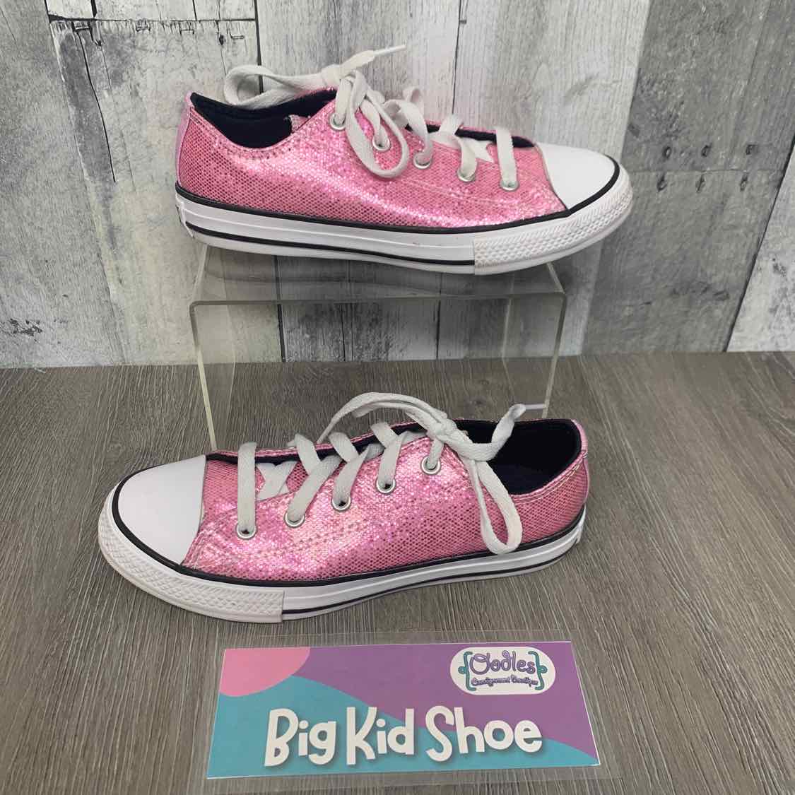 Size 2 Pink/White Converse Sneakers