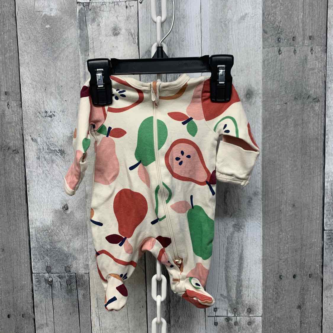 Size Preemie White/Pink Wonder Nation Footy PJs