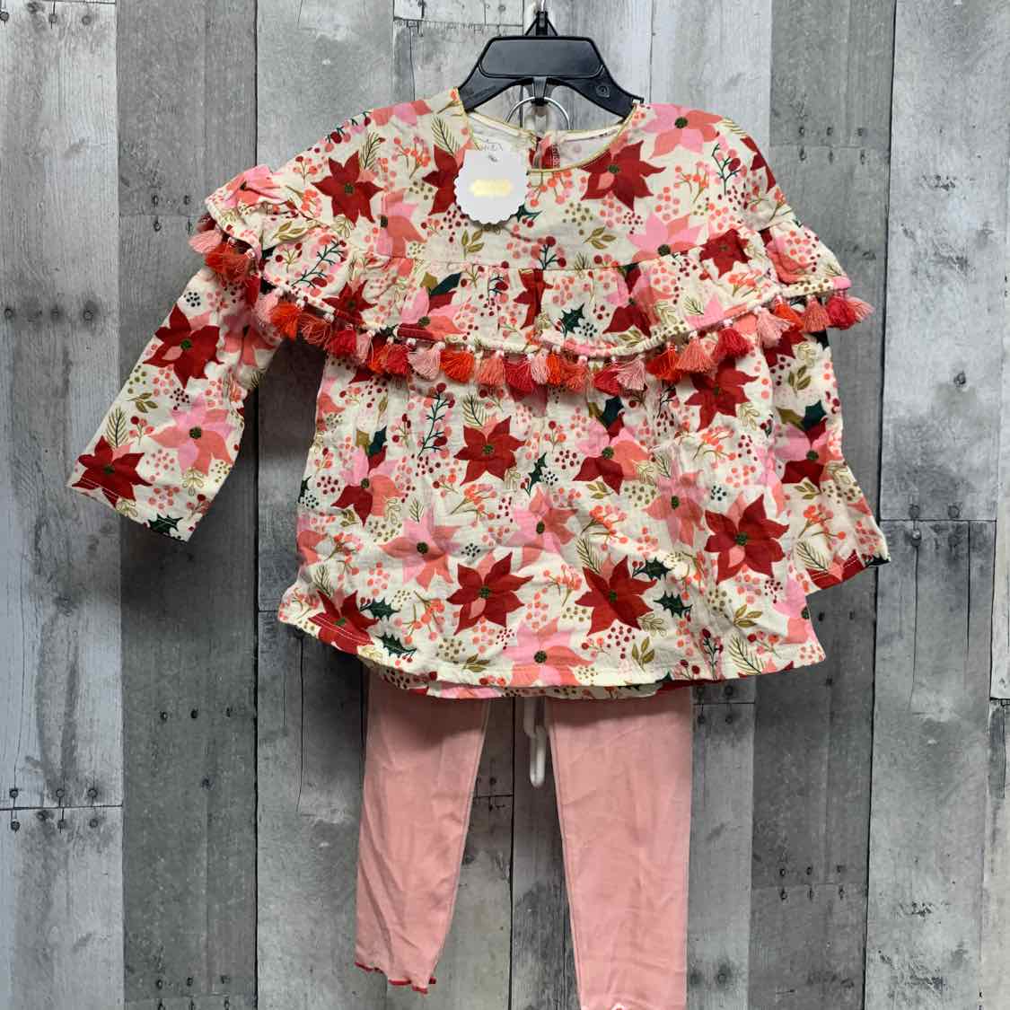Size 24 Months Red/Pink Mud Pie Shirt/Leggings