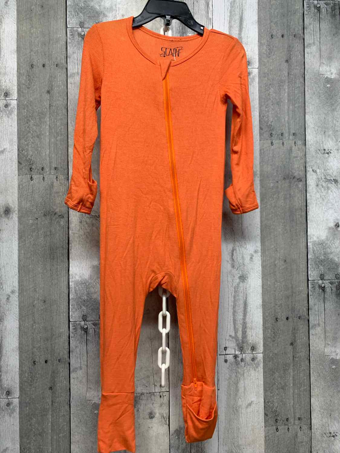 Size 18-24 Months Orange Bamboo Footy PJs