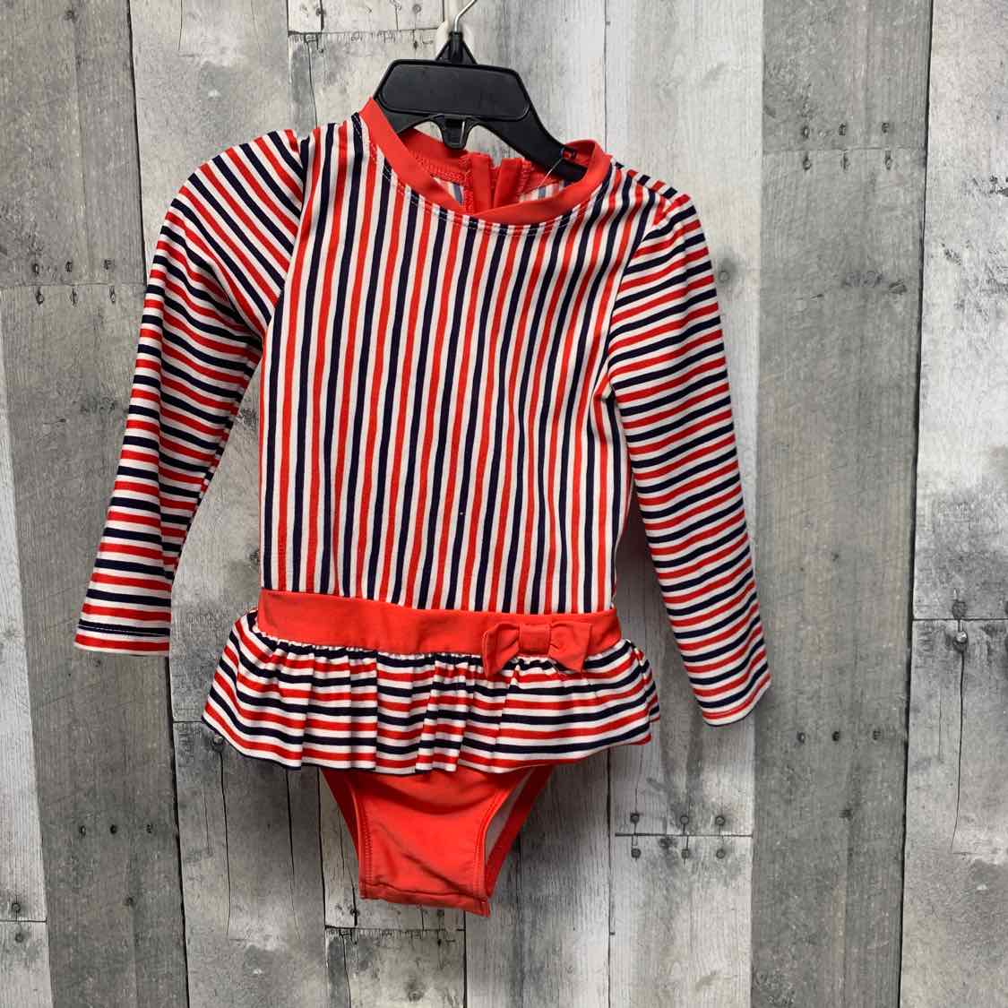 Size 3T Red/Navy Cat & Jack Swim Suit - 1pc