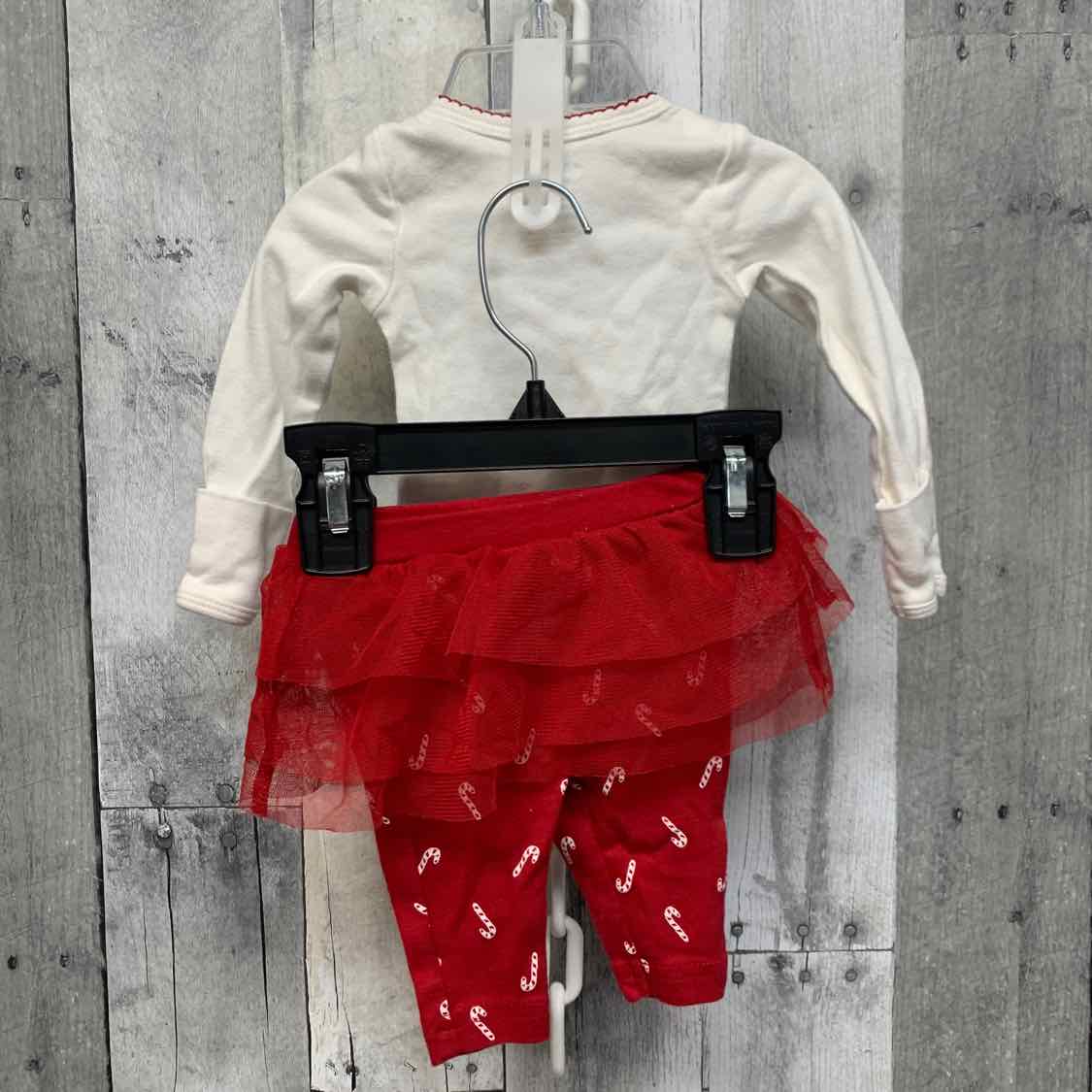 Size Newborn White/Red Child of Mine Shirt/Leggings
